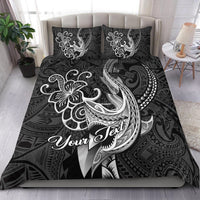 (Custom Personalised) Polynesian Shark Tattoo Hawaii Tribal Bedding Set - LT12 Black - Polynesian Pride