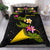 Tokelau Polynesian Custom Personalised Bedding Set - Plumeria Tribal Black - Polynesian Pride