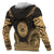 American Samoa Polynesian Chief Custom Zip up Hoodie Gold Version - Polynesian Pride