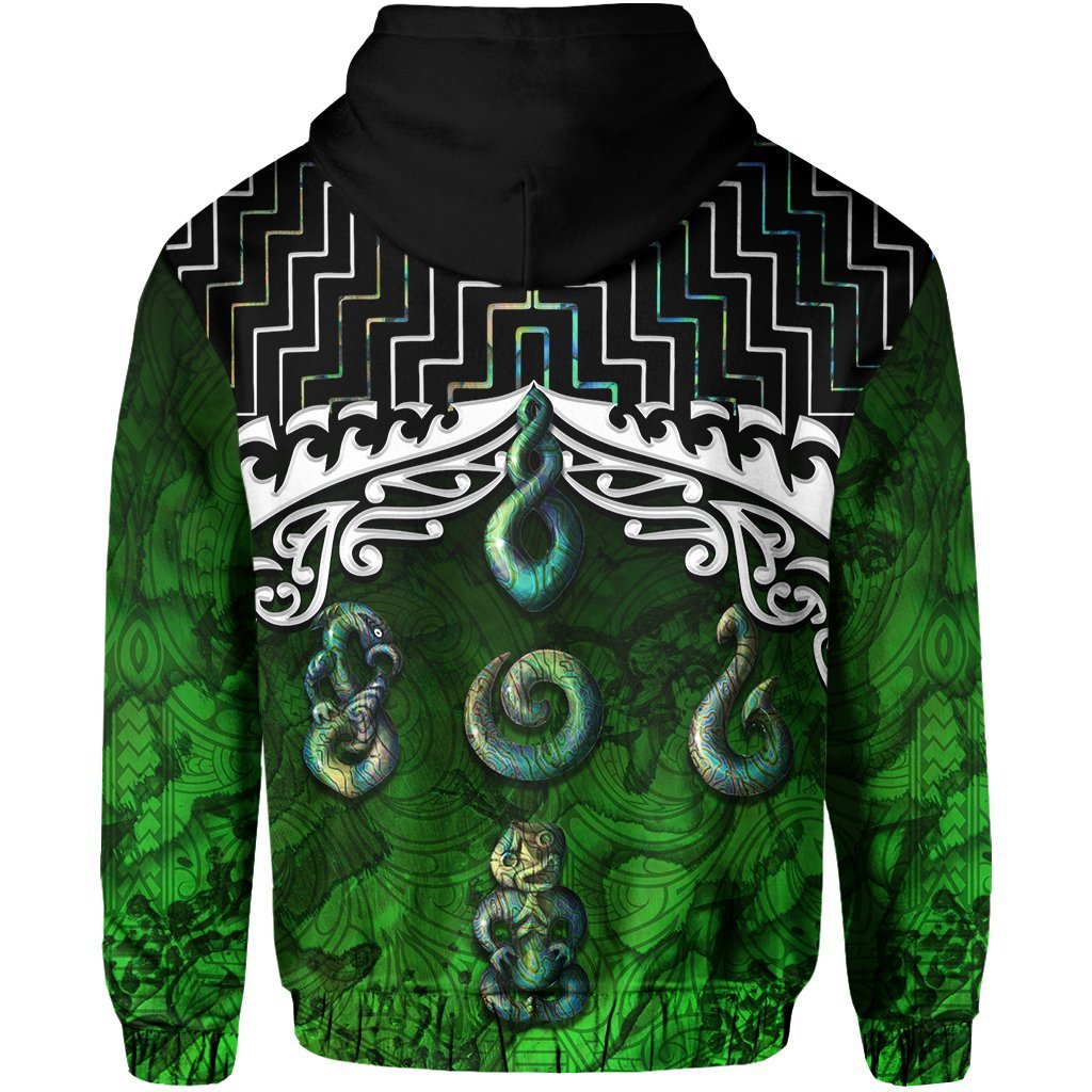 New Zealand Maori Zip up Hoodie, Poutama Maori Symbols Zipper Hoodie - Polynesian Pride