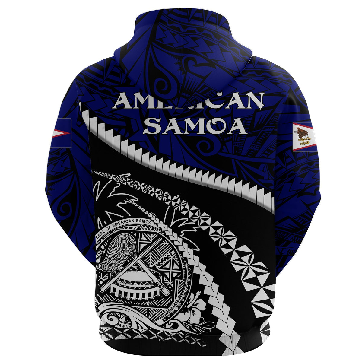 American Samoa Zip up Hoodie Road To Hometown - Polynesian Pride