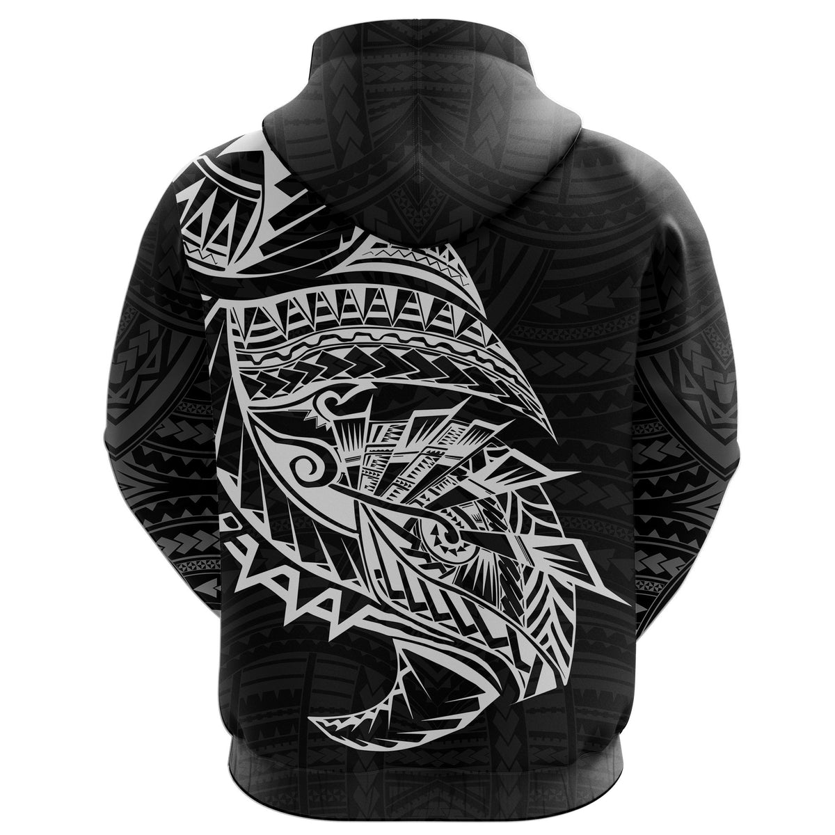 American Samoa Tattoo Zip Hoodie Polynesian Style - Polynesian Pride