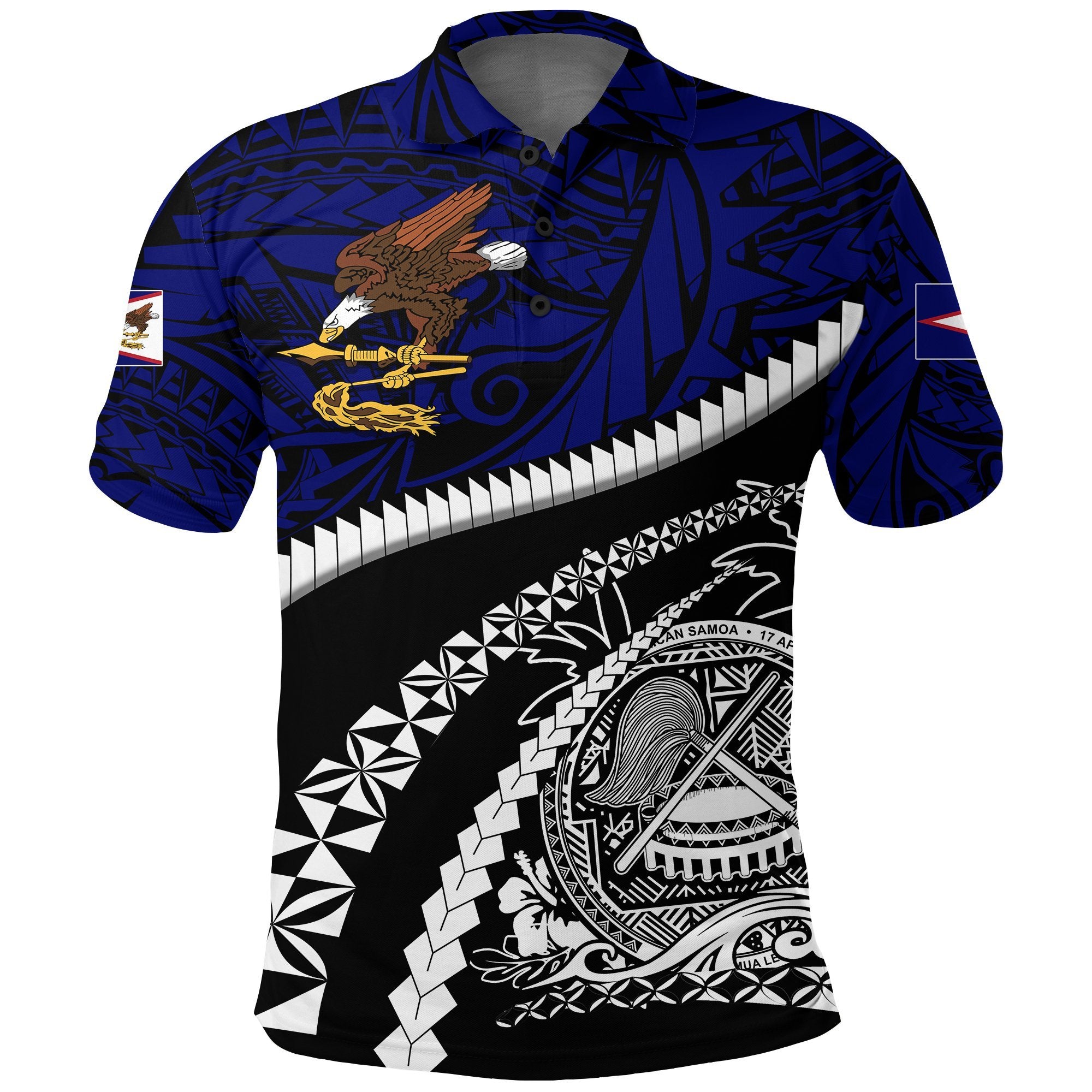 American Samoa Polo Shirt Road to Hometown Unisex Black - Polynesian Pride