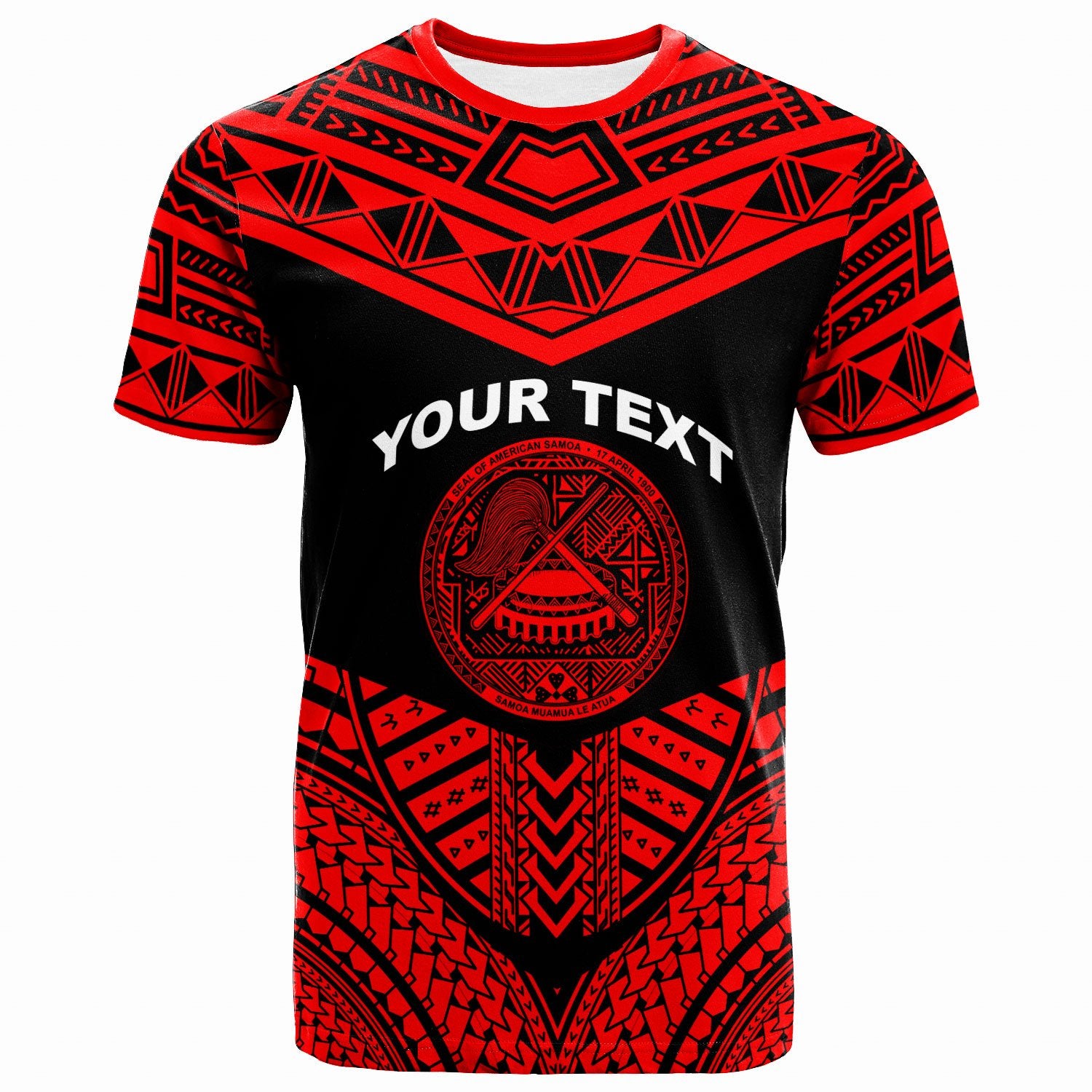 American Samoa Custom T Shirt Tribal Pattern Cool Style Red Color Unisex Red - Polynesian Pride