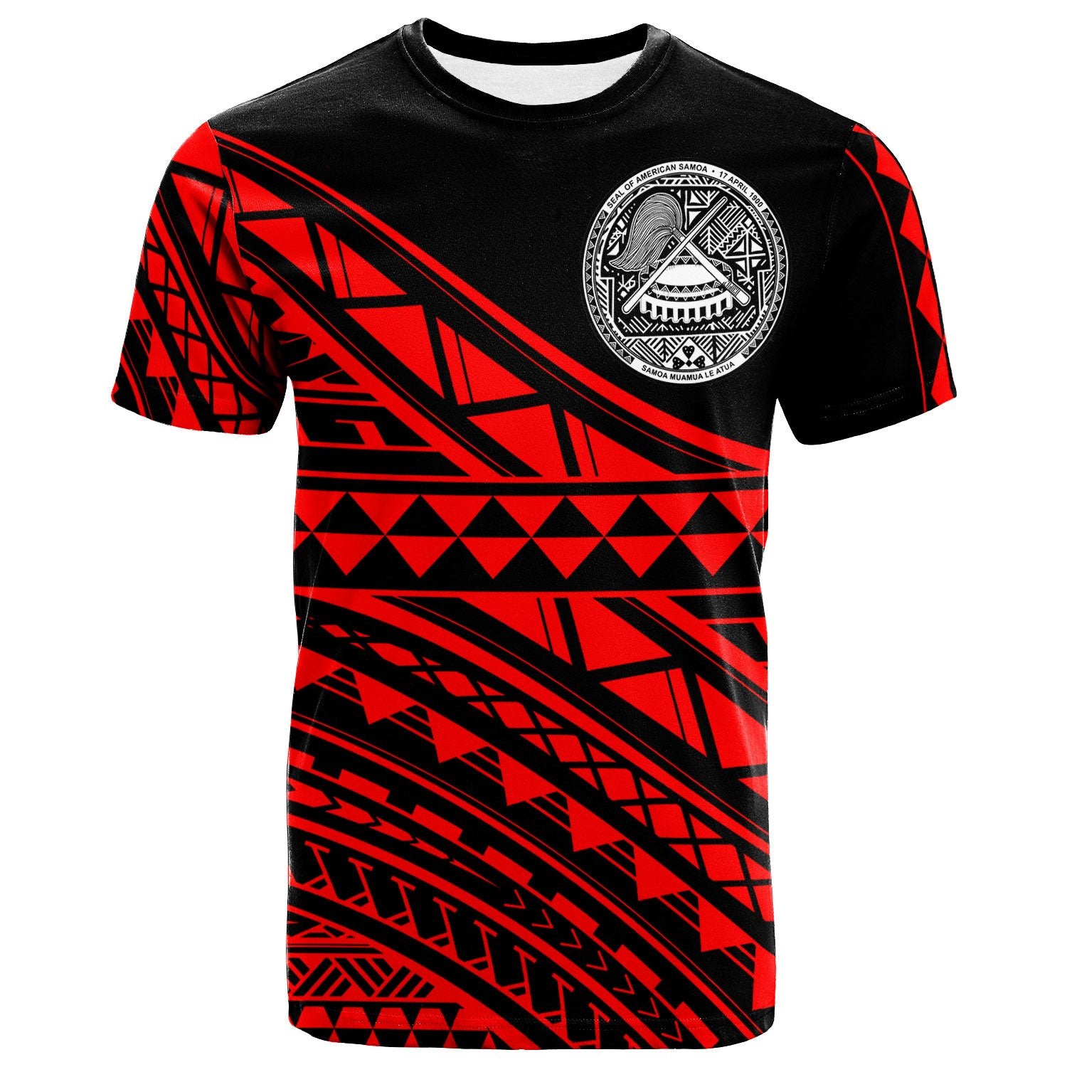 American Samoa Custom T Shirt Special Polynesian Ornaments Red Color Unisex Red - Polynesian Pride