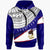 American Samoa Custom Hoodie Claws Pattern With Flag Unisex Blue - Polynesian Pride