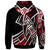 American Samoa Zip Hoodie Tribal Flower Special Pattern Red Color - Polynesian Pride