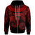 American Samoa Zip Hoodie Unique Serrated Texture Red Unisex Red - Polynesian Pride