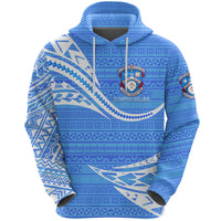 Custom Apifoou College Tonga Hoodie Unique Version Blue - Polynesian Pride
