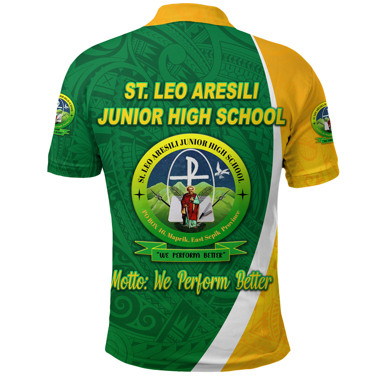 St. Leo Aresili Junior High School Polo Shirt Simple Style LT8 - Polynesian Pride