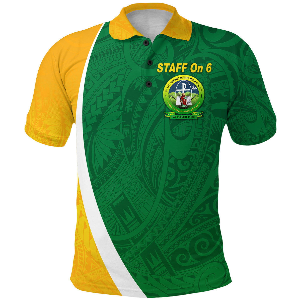 St. Leo Aresili Junior High School Polo Shirt Simple Style STAFF LT8 - Polynesian Pride