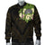 American Samoa Men's Bomber Jacket - Polynesian Gold Patterns Collection Black - Polynesian Pride