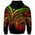 American Samoa Zip Hoodie Reggae Color Cross Style - Polynesian Pride