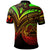 American Samoa Polo Shirt Reggae Color Cross Style - Polynesian Pride
