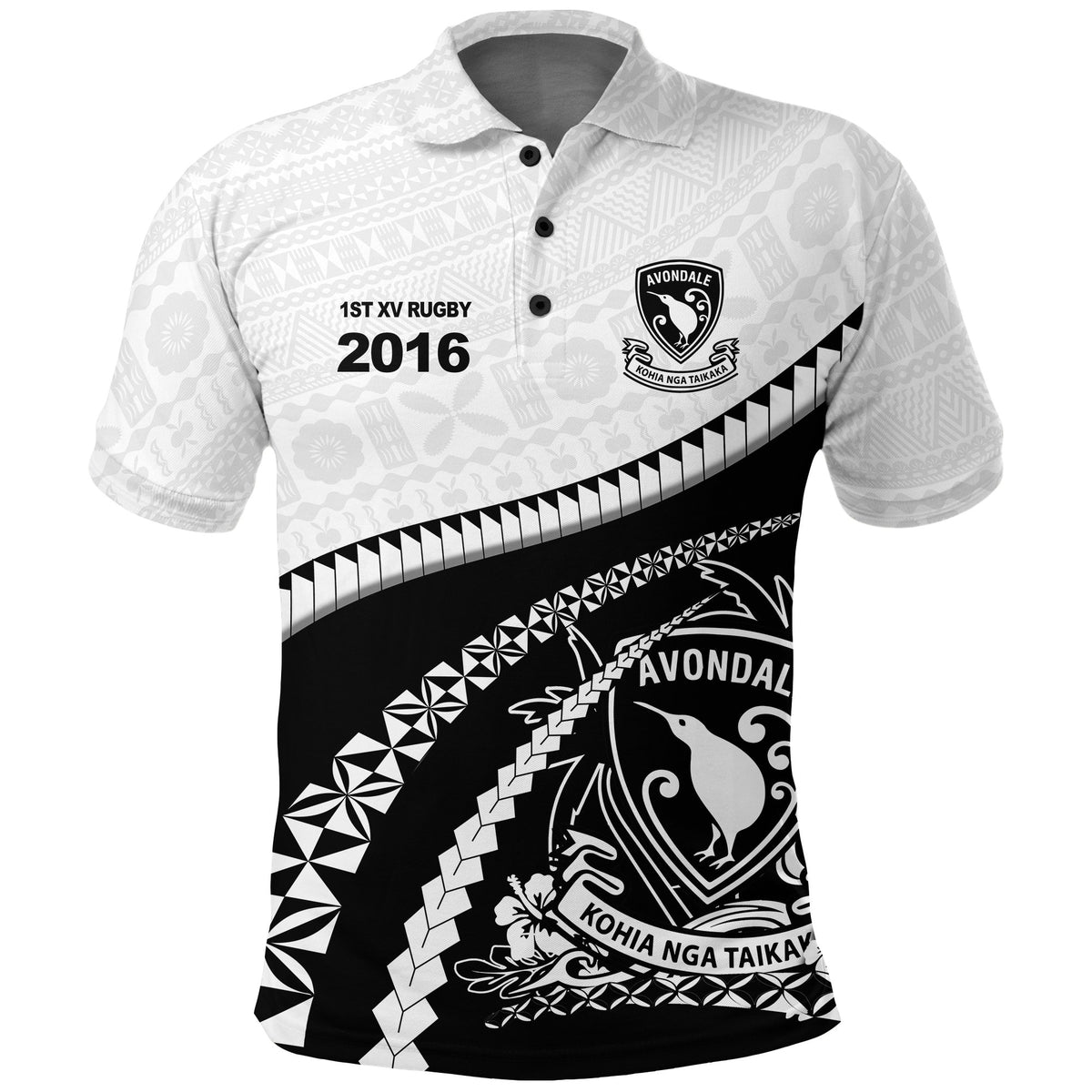 Avondale College Polo Shirt Road to Hometown Doran 7 Unisex Black - Polynesian Pride