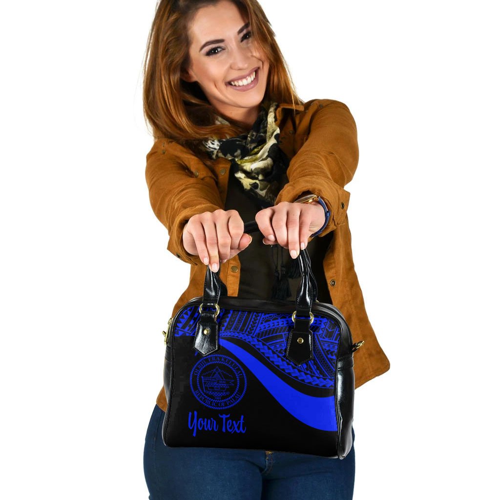 Palau Custom Personalised Shoulder Handbag - Blue Polynesian Tentacle Tribal Pattern Crest One Size Blue - Polynesian Pride