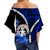 Northern Mariana Islands Off Shoulder Waist Wrap Top Polynesian Style Blue Color LT6 - Polynesian Pride