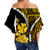 Wallis and Futuna Off Shoulder Waist Wrap Top Polynesian Style Gold Color LT6 - Polynesian Pride