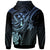 Kosrae Custom Zip up Hoodie Blue Turtle - Polynesian Pride