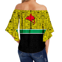 Hela Province Off Shoulder Waist Wrap Top Of Papua New Guinea LT6 - Polynesian Pride