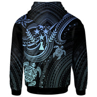 Kosrae Custom Hoodie Blue Turtle - Polynesian Pride