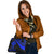 Wallis And Futuna Shoulder Handbag - Blue Polynesian Tentacle Tribal Pattern - Polynesian Pride