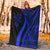 Fiji Premium Blanket - Blue Polynesian Tentacle Tribal Pattern Crest - Polynesian Pride