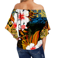 Hawaii Ukulele Off Shoulder Waist Wrap Top Style No.2 LT6 - Polynesian Pride