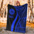 Tahiti Premium Blanket - Blue Polynesian Tentacle Tribal Pattern - Polynesian Pride