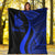 New Caledonia Custom Personalised Premium Blanket - Blue Polynesian Tentacle Tribal Pattern Crest - Polynesian Pride