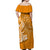 Hammerhead shark Off Shoulder Long Dress Polynesian Orange Style LT6 - Polynesian Pride