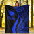 Northern Mariana Islands Premium Blanket - Blue Polynesian Tentacle Tribal Pattern - Polynesian Pride