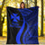 Wallis And Futuna Premium Blanket - Blue Polynesian Tentacle Tribal Pattern - Polynesian Pride