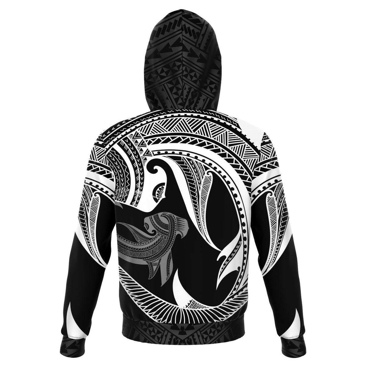 Hawaii Hoodie Polynesian Hammerhead Shark White - Polynesian Pride