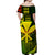 Hawaii Kanaka Map Off Shoulder Long Dress Hawaii Color Style LT6 - Polynesian Pride