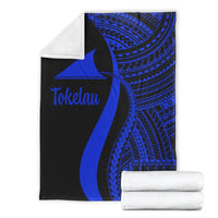 Tokelau Premium Blanket - Blue Polynesian Tentacle Tribal Pattern - Polynesian Pride