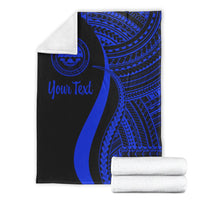 Federated States of Micronesia Custom Personalised Premium Blanket - Blue Polynesian Tentacle Tribal Pattern - Polynesian Pride