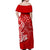 Hammerhead shark Off Shoulder Long Dress Polynesian Red Style LT6 Women Red - Polynesian Pride