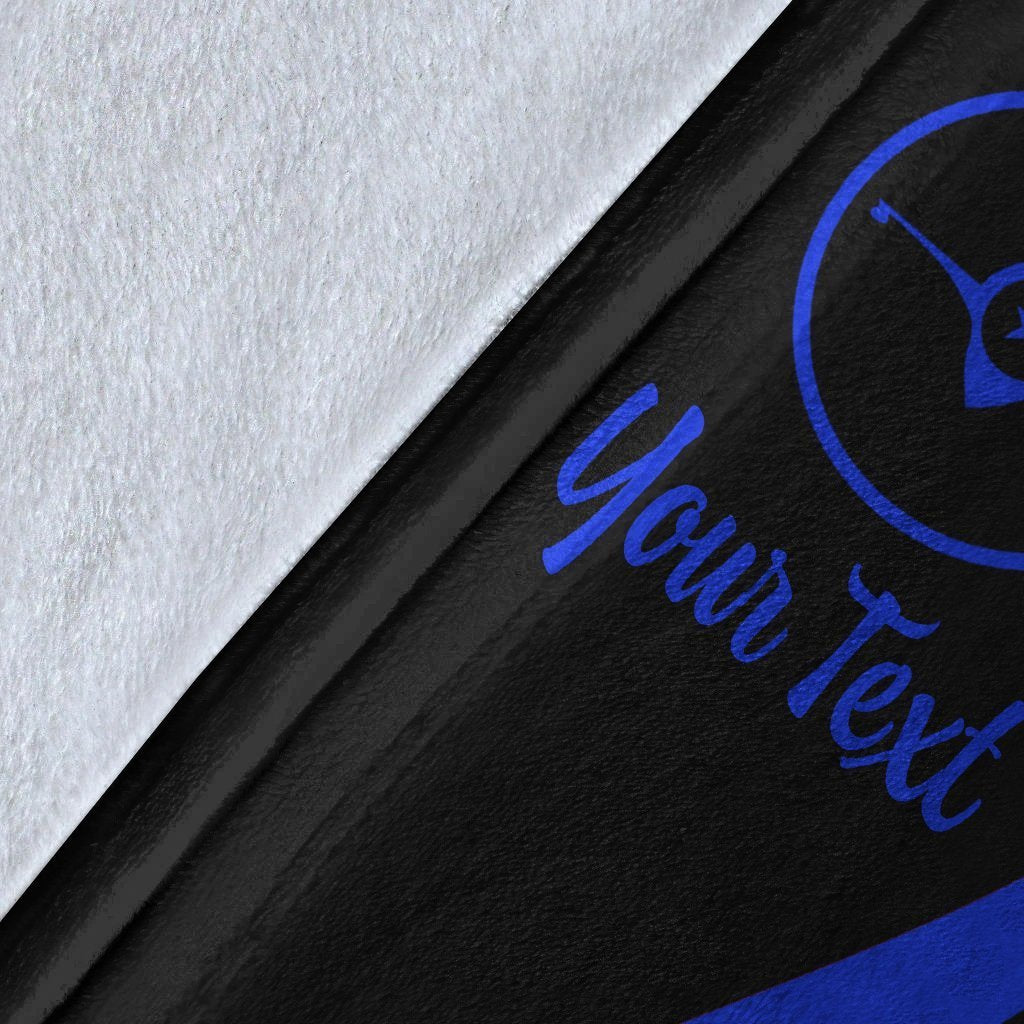 Yap Custom Personalised Premium Blanket - Blue Polynesian Tentacle Tribal Pattern - Polynesian Pride