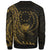 Pohnpei Sweatshirt - Polynesian Pattern Style Gold Color - Polynesian Pride