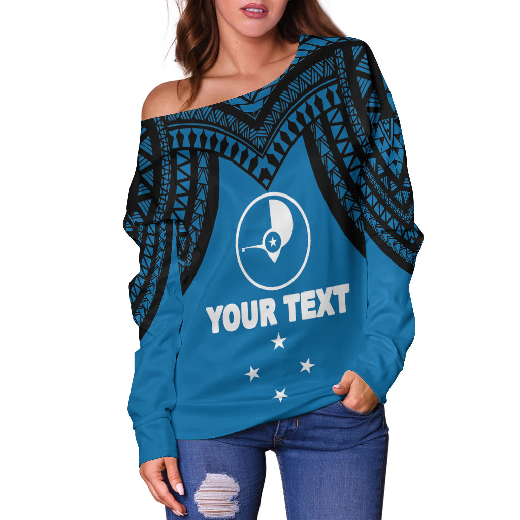 (Custom Personalised)Micronesia Yap - Proud Yapese Women Off Shoulder Sweater - LT12 - Polynesian Pride