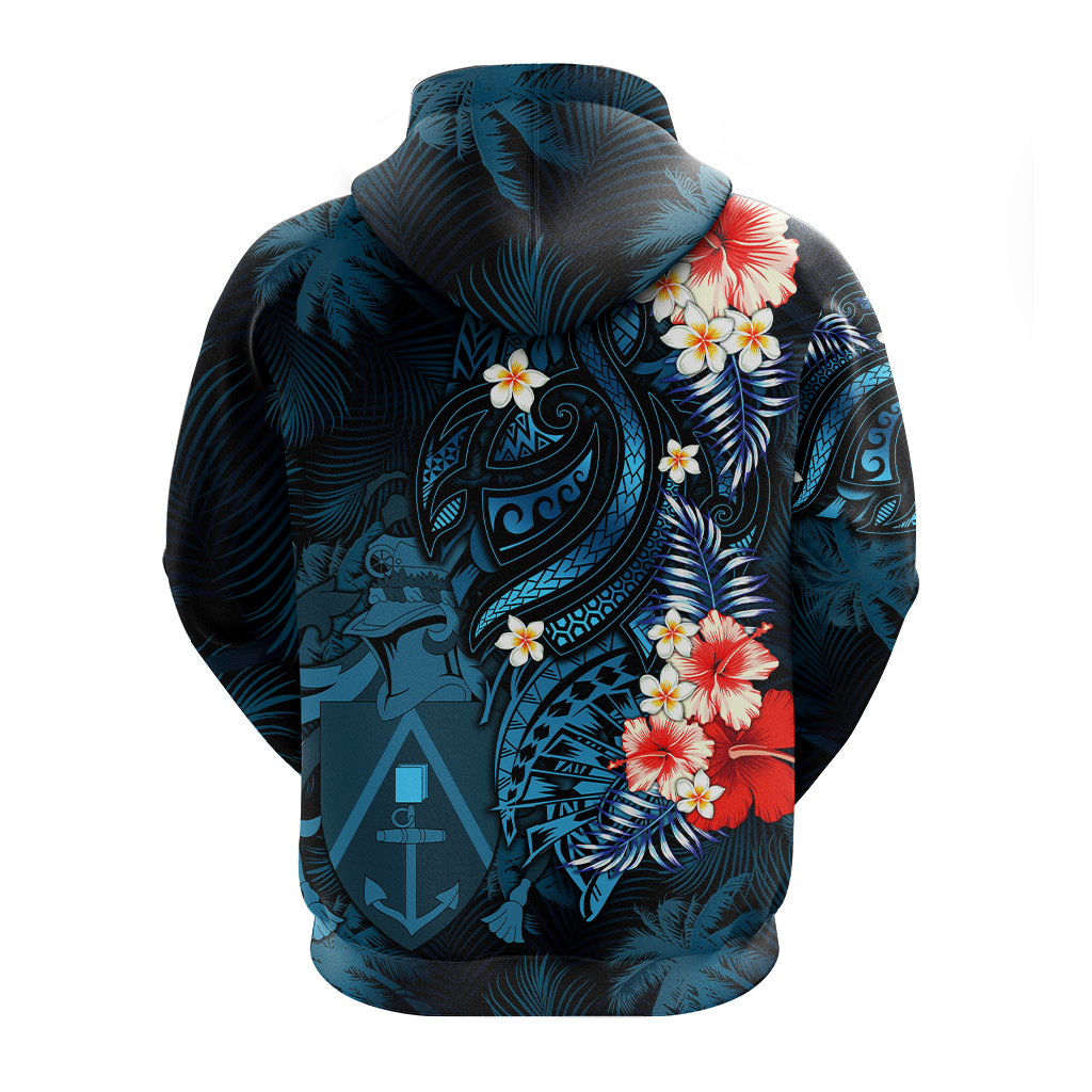 Pitcairn Islands Coconut Tree Turtle Polynesia Hoodie LT2 - Polynesian Pride