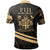 Fiji Polo Shirt In My Heart Style Gold Polynesian Patterns - Polynesian Pride