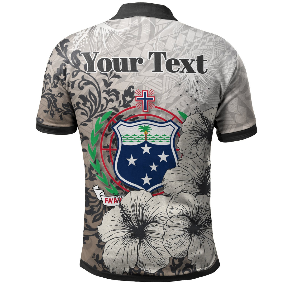 Samoa Polo Custom Vintage Luxury Floral Style - Polynesian Pride