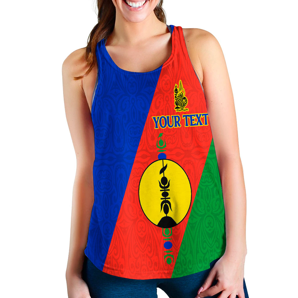 (Custom Personalised) New Caledonia Women Tank Top - Flag Style - LT12 - Polynesian Pride