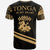 Tonga T Shirt In My Heart Style Gold Polynesian Patterns - Polynesian Pride