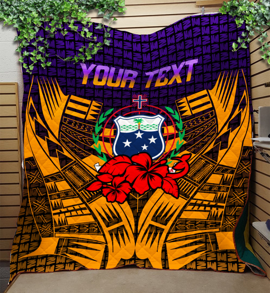 Samoa Quilt - Hibiscus With Tribal - LT12 - Polynesian Pride