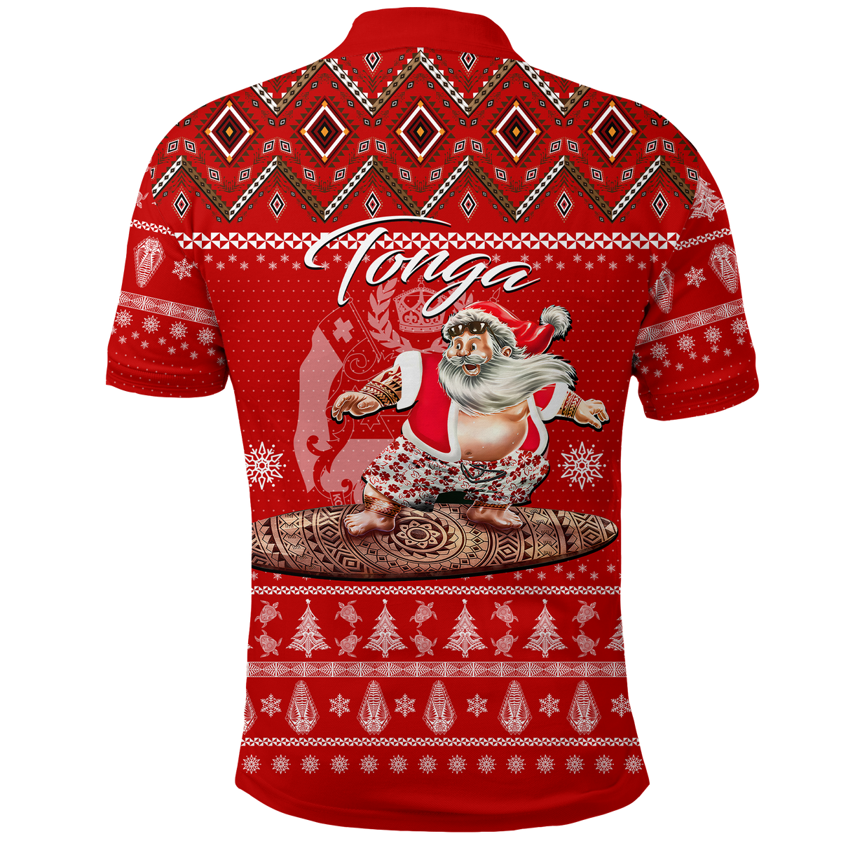 Tonga Christmas Kilisimasi Fiefia Santas Polynesia Polo Shirt LT2 - Polynesian Pride