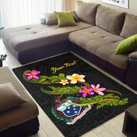 Samoa Polynesian Custom Personalised Area Rug - Plumeria Tribal - Polynesian Pride