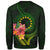 Cook Islands Polynesian Custom Personalised Sweatshirt - Floral With Seal Flag Color - Polynesian Pride